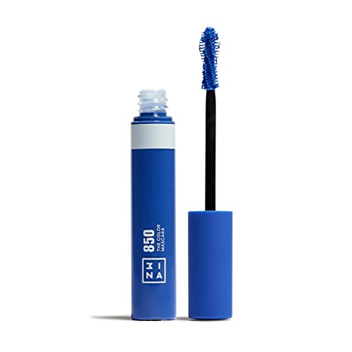 3INA MAKEUP - The Color Mascara 850 - Blau Wimperntusche mit Keratin - Umfang und Definition - Bunte Wimperntusche für Empfindliche Augen und Langanhaltende - Hochpigmentiert - Vegan - Cruelty Free von 3ina