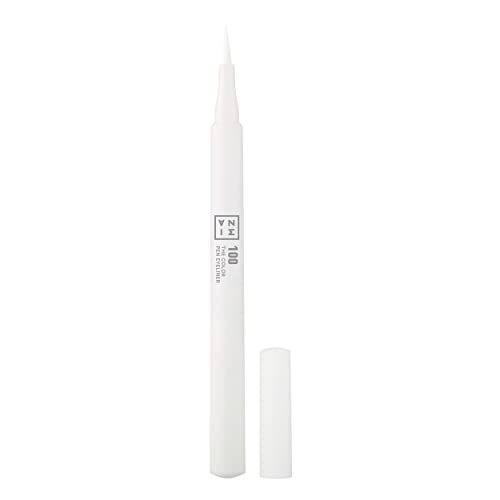 3INA MAKEUP - The Color Pen Eyeliner 100 - Weiß Flüssiger Eyeliner - 10h Langhaltende Matte Eyelinerstift mit Präzision Spitze- Hochpigmentiert Flüssig liner - Vegan - Cruelty Free von 3ina