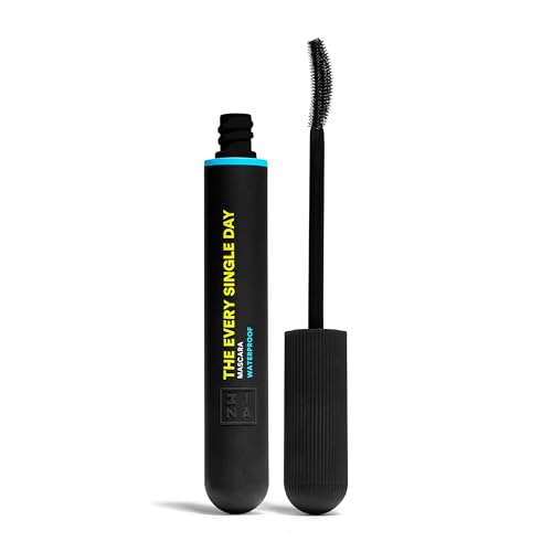 3INA MAKEUP - The Every Single Day Mascara Waterproof - Schwarz Wimperntusche Lange Wimpern - Volume Länge Kurve Mascara - Sanduhrbürste Wimperntusche für Empfindliche Augen - Vegan - Cruelty Free von 3ina