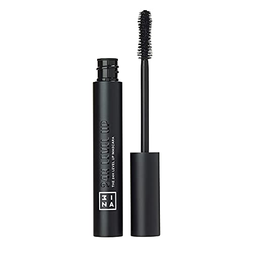 3INA MAKEUP - The 24H Level Up Mascara 900 - Schwarz Wimperntusche Lange Wimpern - Volume Länge Kurve Mascara - Sanduhrbürste Wimperntusche für Empfindliche Augen - Vegan - Cruelty Free von 3ina