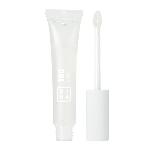 3INA MAKEUP - Vegan - Cruelty Free -The Lip Gloss 100 -Transparent Lip Gloss - Spiegel-Effekt - Glänzender Look - Cremige Textur - Hochpigmentiert - Lip Gloss mit Aufträger von 3ina