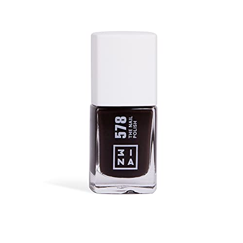 3INA MAKEUP - The Nail Polish 578 - Dunkelbraun Nagellack Langanhaltende mit Glänzende und Geschmeidige Farbe - Nagellack Schnelle Trocknung & Einfaches Auftragen - Vegan - Cruelty Free von 3ina