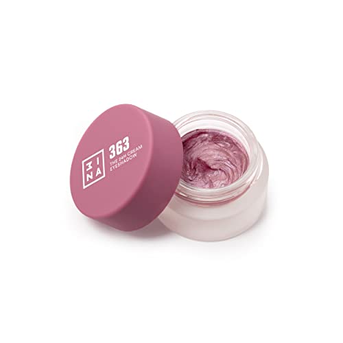 3INA MAKEUP - The 24H Cream Eyeshadow 363 - Rosa Lidschatten mit Cremige Textur - Mattes Schimmerndes und Glitzer Lidschatten-Finish - Wasserfest Creme Lidschatte - Vegan - Cruelty Free von 3ina