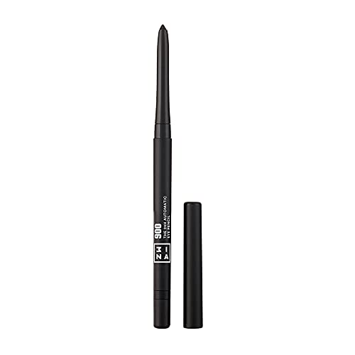 3INA MAKEUP - The 24h Automatic Eye Pencil 900 - Schwarz - Automatisch Einfahrbar Augenstift - Langhaltende Definition - Hochpigmentiert - Schärfer und Bürste Integriert - Vegan - Cruelty Free von 3ina