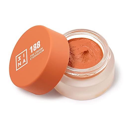3INA MAKEUP - Vegan - The 24h Cream Eyeshadow 188 - Orange - Wasserfest - Longwear Lidschatten Glitter - Cremelidschatten - Cremige Textur - Volle Farbe - Mattes und schimmerndes - Cruelty Free von 3ina