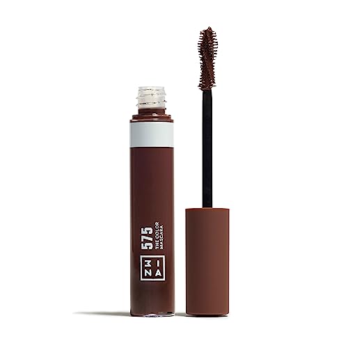 3INA MAKEUP - The Color Mascara 575 - Braun Wimperntusche mit Keratin - Umfang und Definition - Bunte Wimperntusche für Empfindliche Augen und Langanhaltende - Hochpigmentiert - Vegan - Cruelty Free von 3ina