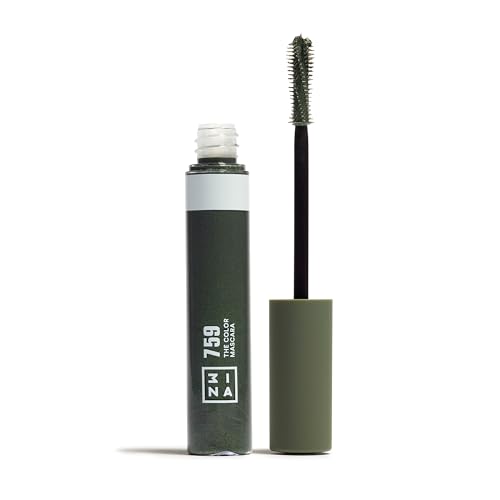 3INA MAKEUP - The Color Mascara 759 - Grün Wimperntusche mit Keratin - Umfang und Definition - Bunte Wimperntusche für Empfindliche Augen und Langanhaltende - Hochpigmentiert - Vegan - Cruelty Free von 3ina