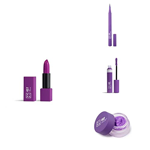 3INA MAKEUP - Vegan - The Lipstick 437 + The Color Pen Eyeliner 482 + The Color Mascara 482 + The 24H Cream Eyeshadow 482 - Makeup Set von 3ina