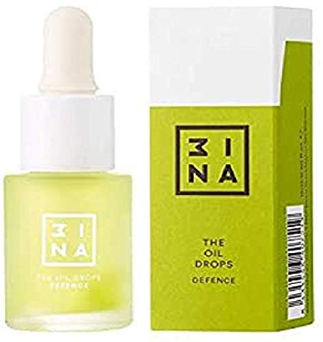 3INA MAKEUP - Vegan - The Oil Drops Defence 603 - Grün - Gesichstöl - Öl Gesicht - Hautpflege - Schützen - Regenerierend - Avocadoöl - Pflegend - Empfindliche Haut eingeschlossen - Cruelty Free von 3ina