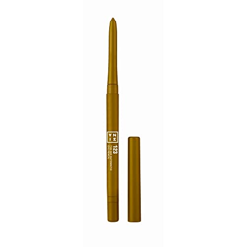 3INA MAKEUP - The 24h Automatic Eye Pencil 123 - Gold - Automatisch Einfahrbar Augenstift - Langhaltende Definition - Hochpigmentiert - Schärfer und Bürste Integriert - Vegan - Cruelty Free von 3ina
