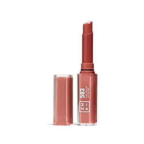 3ina Makeup - The Color Lip Glow 503 - Nude-Rosé Lippenstift - Glowy Saftige Lippen-Stift mit Vitamin E für Lippen zu Nähren - Lippenbalsam Hochpigmentiert - Vegan - Cruelty Free von 3ina