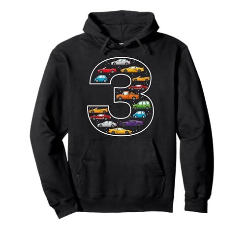 3. Geburtstag 3 Jahre alte Autos Jungen Mädchen Rennen Pullover Hoodie von 3rd Birthday 3 Year Old Cars Boys Girls