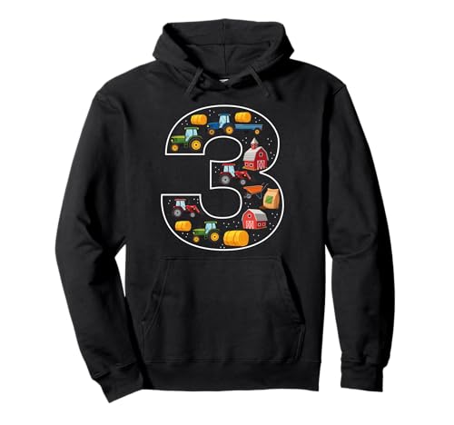3. Geburtstag 3 Jahre Alter Traktor Jungen Mädchen Bauernhof Pullover Hoodie von 3rd Birthday 3 Year Old Tractor Boys Girls