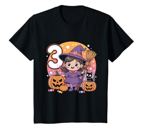 3. Geburtstag Mädchen Little Witch Halloween Party Shirt T-Shirt 3. Geburtstag Mädchen Little Witch Halloween Party Shirt T-Shirt von 3rd Birthday Girl Vibes
