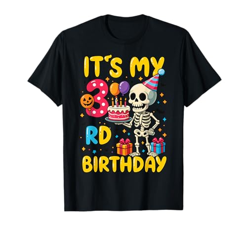It's My 3rd Birthday Skelett Halloween Shirt Kinder T-Shirt It's My 3rd Birthday Skelett Halloween Shirt Kinder T-Shirt von 3rd Birthday Skeleton Spooky Halloween Kids Tee