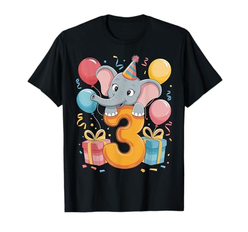 Elefant 3. Geburtstag Junge Mädchen 3 Jahre alt dritter Elefant T-Shirt Elefant 3. Geburtstag Junge Mädchen 3 Jahre alt dritter Elefant T-Shirt von 3rd Girls, Boys Elephant 3 Birthday