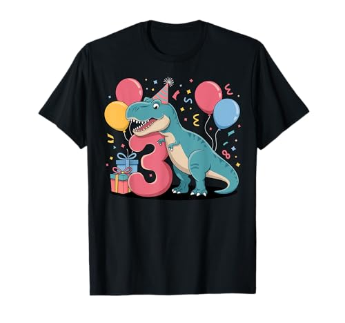 T-Rex 3. Geburtstag Junge Mädchen 3 Jahre alt Tyrannosaurus Rex T-Shirt T-Rex 3. Geburtstag Junge Mädchen 3 Jahre alt Tyrannosaurus Rex T-Shirt von 3rd Girls, Boys T Rex 3 Birthday
