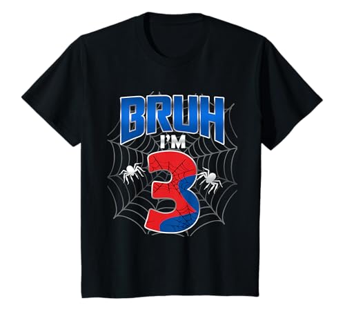 Kinder Bruh I'm 3 Year Old It's My 3rd Birthday Boy Spinnennetz T-Shirt Kinder Bruh I'm 3 Year Old It's My 3rd Birthday Boy Spinnennetz T-Shirt von 3rd toddler boys birthday Spider Web