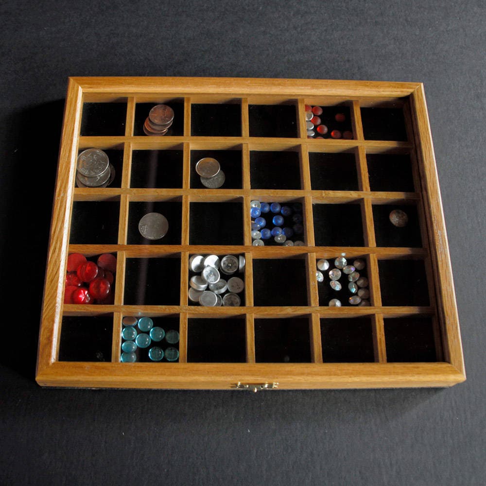 Kleines Schattenbox-Tablett/Schmuckaufbewahrung Miniatur-Trinket-Tablett Kleine Kristallanzeige Organisationstablett Miniatur-Schmucktablett Kleines Schattenbox-Tablett/Schmuckaufbewahrung Miniatur-Trinket-Tablett Kleine Kristallanzeige Organisationstablett Miniatur-Schmucktablett von 3rdFloorIndustries