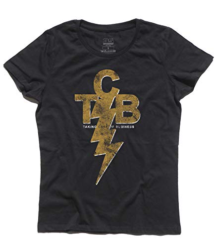 3styler T-Shirt für Damen TCB Take Care of Business - Elvis Shirt - Linie Classic - 100% Baumwolle 185 g/m², Schwarz , Large von 3styler