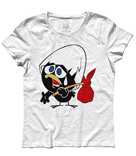 3stylershop Damen-T-Shirt Calimero – Der kleine und schwarze Küken., weiß, X-Large 3stylershop Damen-T-Shirt Calimero – Der kleine und schwarze Küken., weiß, X-Large von 3stylershop