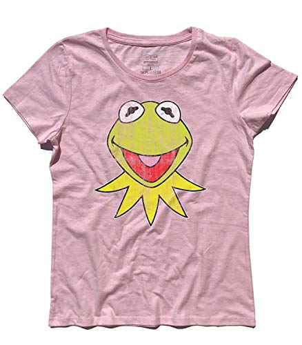 3stylershop T-Shirt Frau Kermit La Frosch - The Muppet Show - Rosa, L von 3stylershop