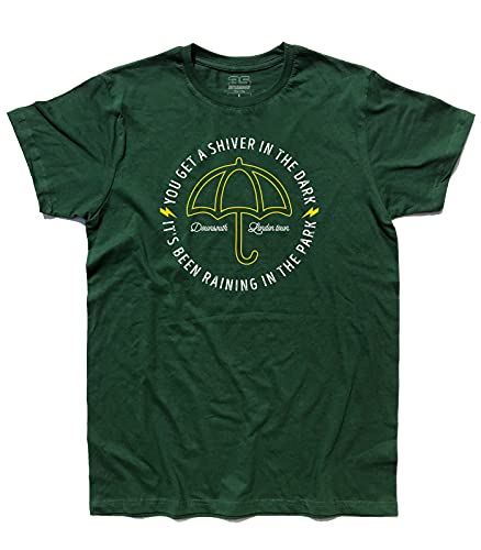 3stylershop T-Shirt Herren Inspired Comic Zeichentrick Dame Sultans of Swing von Dire Straits - Lyrics Collection - Grün Wald, S von 3stylershop