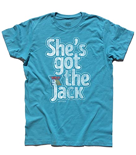 3stylershop T-Shirt Herren Inspiriert A She ’S Bekam The Jack der ACDC - Blau, M von 3stylershop