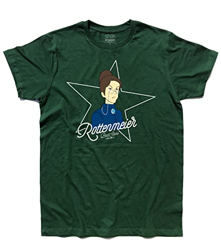 3stylershop T-Shirt Herren Signorina Rottenmeier Inspired Comic Zeichentrick Heidi - Grün Wald, L von 3stylershop