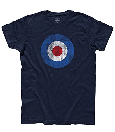 3stylershop T-Shirt Herren Target Mods Vintage - Vespa Stil - Blau, XL von 3stylershop