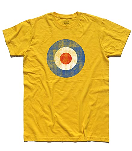 3stylershop T-Shirt Herren Target Mods Vintage - Vespa Stil - Gelb, L von 3stylershop