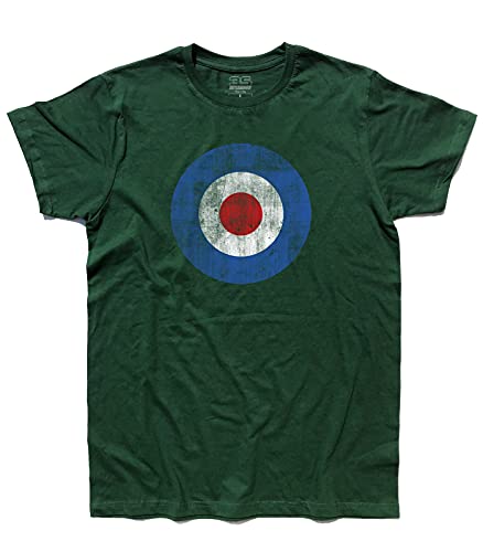 3stylershop T-Shirt Herren Target Mods Vintage - Vespa Stil - Grün Wald, M von 3stylershop