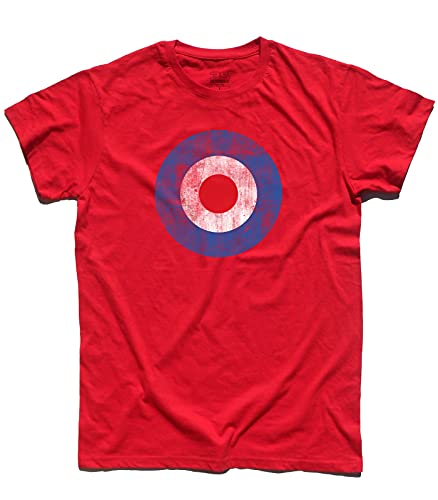 3stylershop T-Shirt Herren Target Mods Vintage - Vespa Stil - Rot, XL von 3stylershop