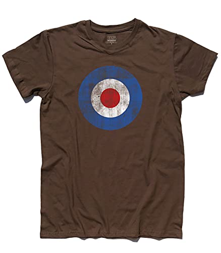 3stylershop T-Shirt Herren Target Mods Vintage - Vespa Stil - Schokolade, L von 3stylershop