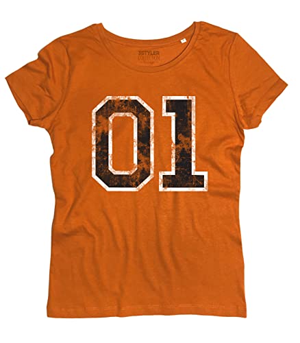 Damen T-Shirt General Lee Inspired Comic Zeichentrick Dame The Dukes of Hazzard - Orange Vintage, L Damen T-Shirt General Lee Inspired Comic Zeichentrick Dame The Dukes of Hazzard - Orange Vintage, L von 3stylershop