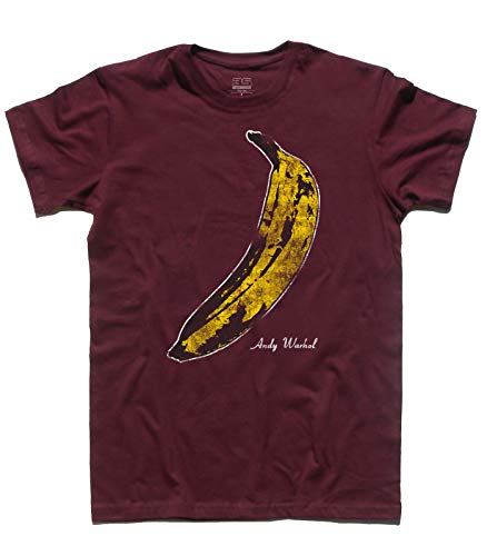 T-Shirt Herren Banane Inspiriert A Andy Warhol und Ai Velvet Underground - Bordeaux, M von 3stylershop