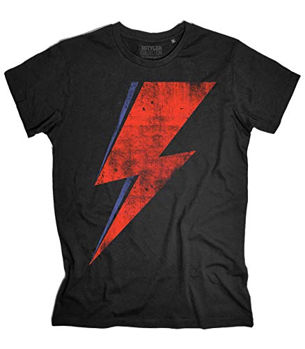 T-Shirt Herren Vintage Thunder Blitz Rote Rebel, Schwarz , XXL von 3stylershop