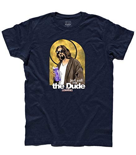 T-Shirt für Herren, Motiv: The Grande Lebowski, Just Call Me The Dude, TU0200708-Blu-XXL, Blau, TU0200708-Blu-XXL XXL von 3stylershop