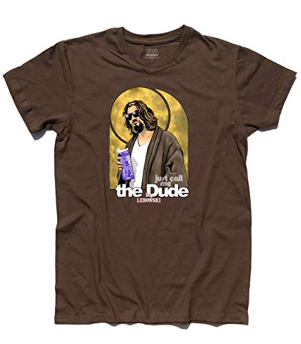 T-Shirt für Herren, Motiv: The Grande Lebowski - Just Call Me The Dude., TU0200708-Cioccolato-XL, Braun, TU0200708-Cioccolato-XL XL von 3stylershop