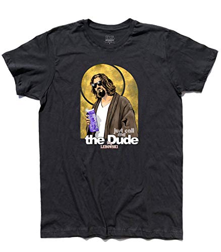 T-Shirt für Herren, Motiv: The Grande Lebowski - Just Call Me The Dude., TU0200708-Nero-S, Schwarz, TU0200708-Nero-S Small von 3stylershop