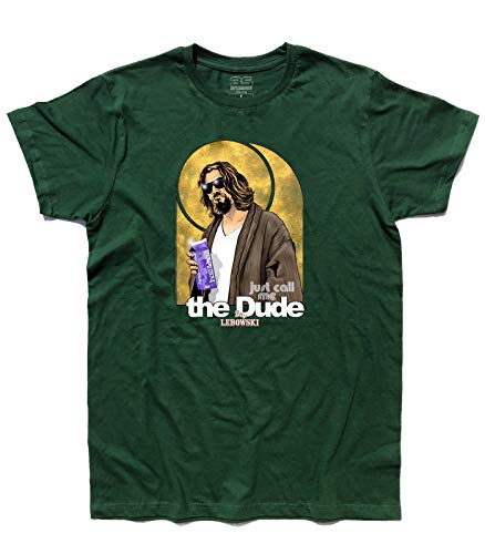 T-Shirt für Herren, Motiv: The Grande Lebowski - Just Call Me The Dude., TU0200708-Verde-XL, Grün, TU0200708-Verde-XL XL von 3stylershop