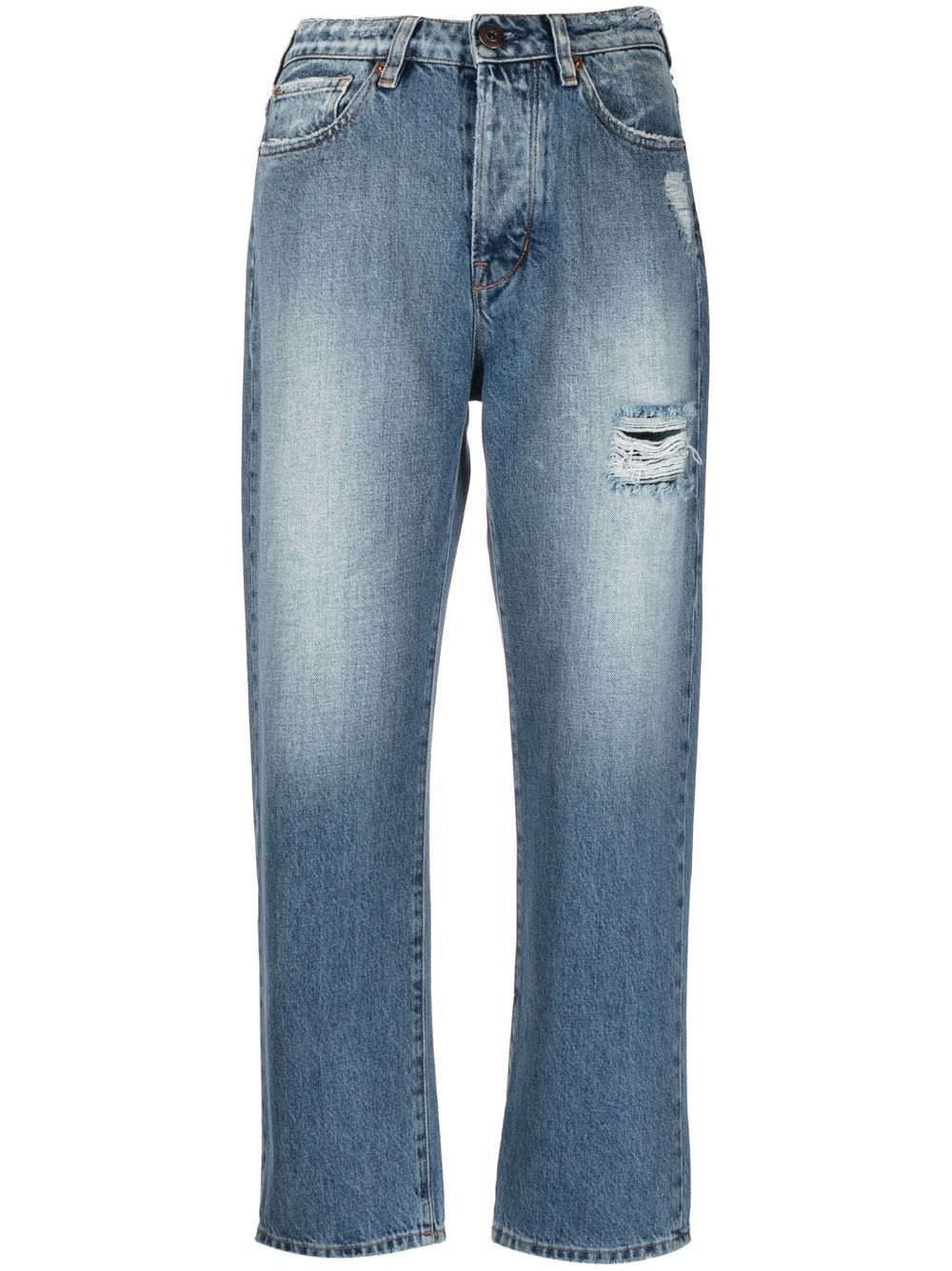 3x1 Ausgestellte Cropped-Jeans - Blau von 3x1