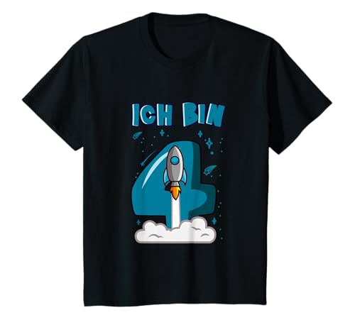 Kinder ICH BIN SCHON 4 TShirt 4 Geburtstag 4 Jahre Junge Rakete T-Shirt Kinder ICH BIN SCHON 4 TShirt 4 Geburtstag 4 Jahre Junge Rakete T-Shirt von 4 Geburtstag Geschenk ICH BIN SCHON 4