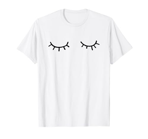Schlafende Augen - Wimpern | Damen + Kinder Motiv T-Shirt von 4 Girls Only