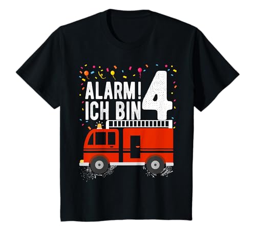 Geburtstag Feuerwehrauto 4 Jahre Junge Geschenke Jungen T-Shirt Geburtstag Feuerwehrauto 4 Jahre Junge Geschenke Jungen T-Shirt von 4 Jahre Junge Feuerwehr Geschenk
