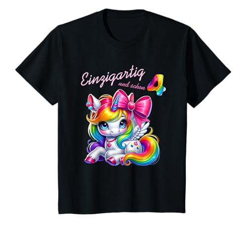 Kinder Einhorn Geburtstags Party für Mädchen Girls zum 4 Geburtstag T-Shirt von 4 Jahre Mädchen Einhorn Geburtstagsgeschenk Girl