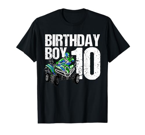 10 Jahre alt Quad Geburtstag Party ATV 4 Wheeler 10. Jungen Geschenk T-Shirt von 4 Wheeler Quad ATV Birthday Theme Shirts & Gifts