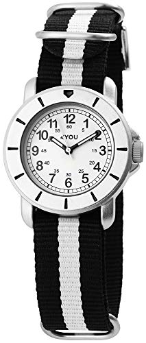 4 YOU Unisex-Armbanduhr Analog Quarz Nylon 250002001 von 4 YOU