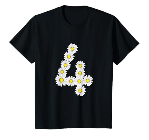 Jugend 4. Geburtstag Mädchen Gänseblümchen 4. Geburtstag T-Shirt Jugend 4. Geburtstag Mädchen Gänseblümchen 4. Geburtstag T-Shirt von 4 Year Old Girl Birthday Top