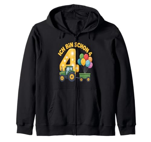 Kinder 4 Geburtstag Junge Traktor Outfit Ich Bin Schon 4 Kapuzenjacke Kinder 4 Geburtstag Junge Traktor Outfit Ich Bin Schon 4 Kapuzenjacke von 4 Year Tractors Birthday